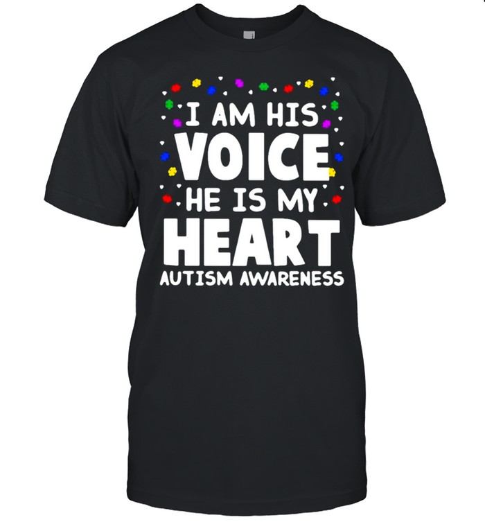 I Am His Voice He Is My Heart Autism Awareness shirt Classic Men's T-shirt