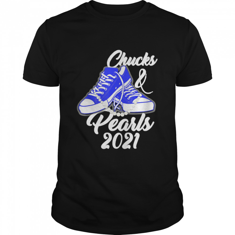 Kamala Harris Vice President Chucks and Pearls blue converse 2021 shirt