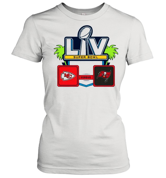 Nfl super bowl lv 55 kansas city chiefs vs tampa bay buccaneers 2021 shirt Classic Women's T-shirt