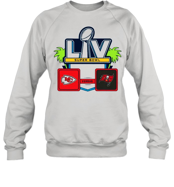 Nfl super bowl lv 55 kansas city chiefs vs tampa bay buccaneers 2021 shirt Unisex Sweatshirt