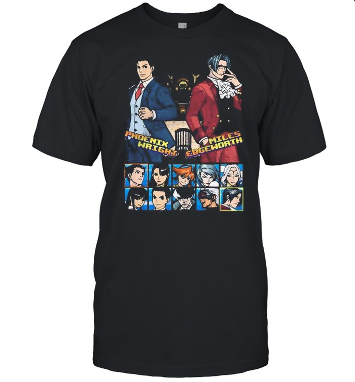 Ace attorney phoenix wright and miles edgeworth charcoal shirt