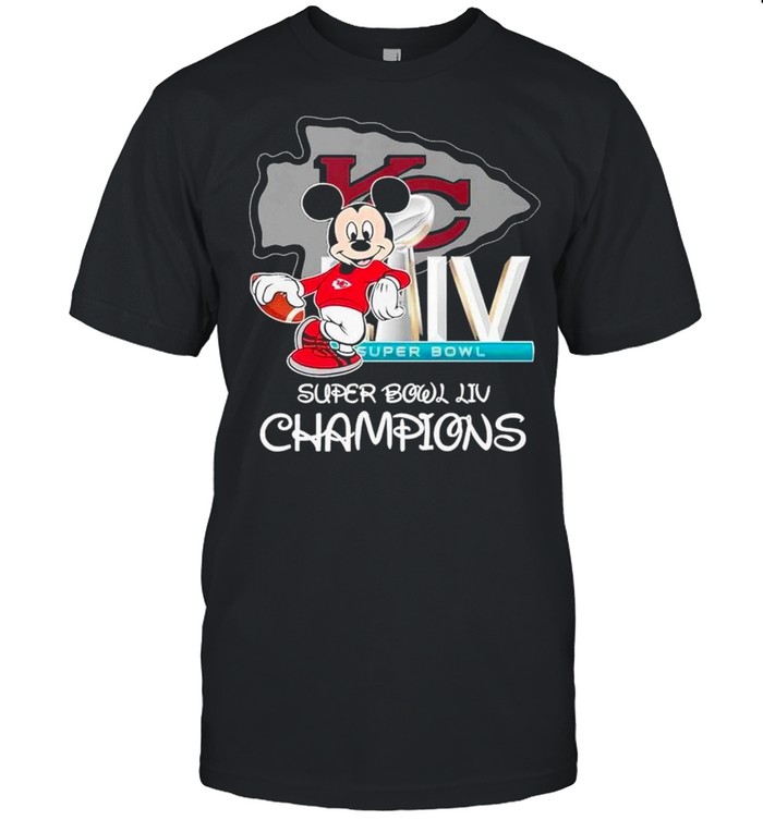 The Mickey Mouse Kansas City Chiefs With Super Bowl Liv Champions shirt