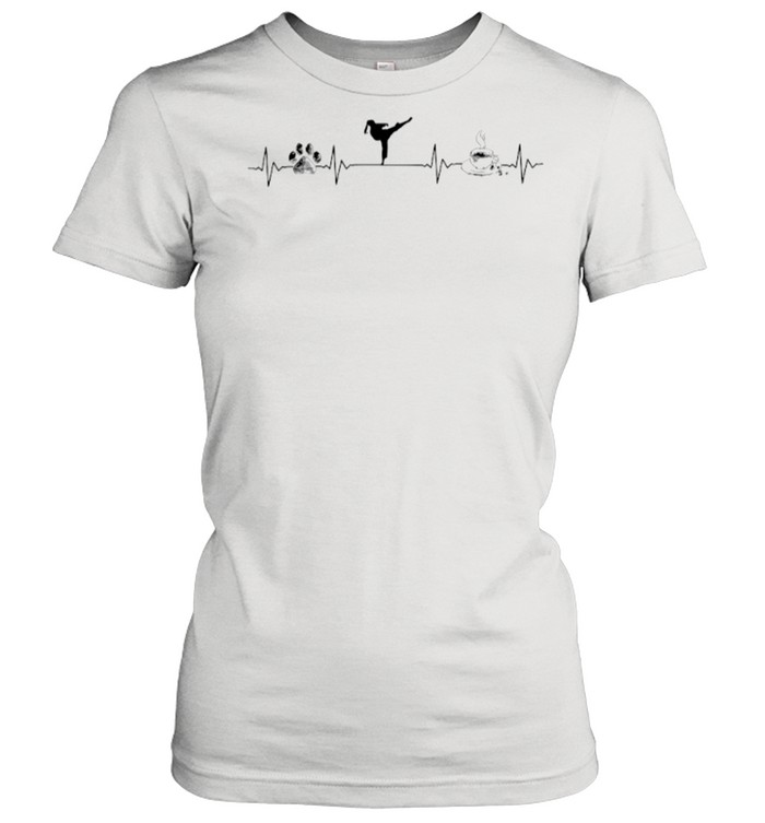 Heartbeat Dog Karate And Coffee shirt Classic Women's T-shirt