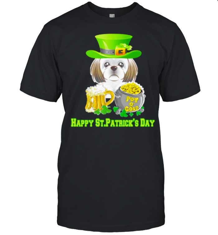 Love Shihtzu Happy St Patricks Day shirt