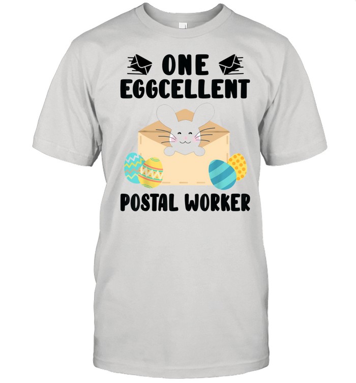 One Eggcellent Postal Worker Easter Day Egg Bunny shirt Classic Men's T-shirt