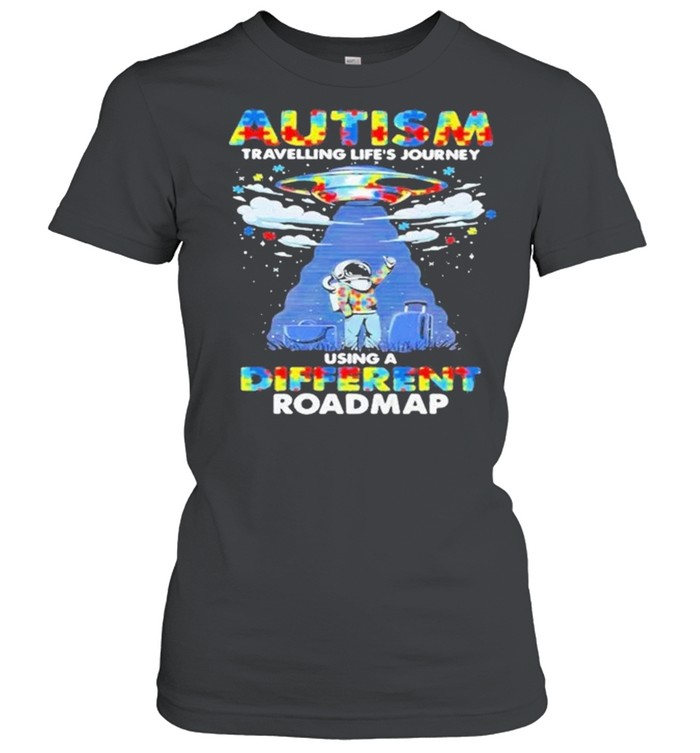 UFO Autism travelling lifes journey using a diferent roamap shirt Classic Women's T-shirt