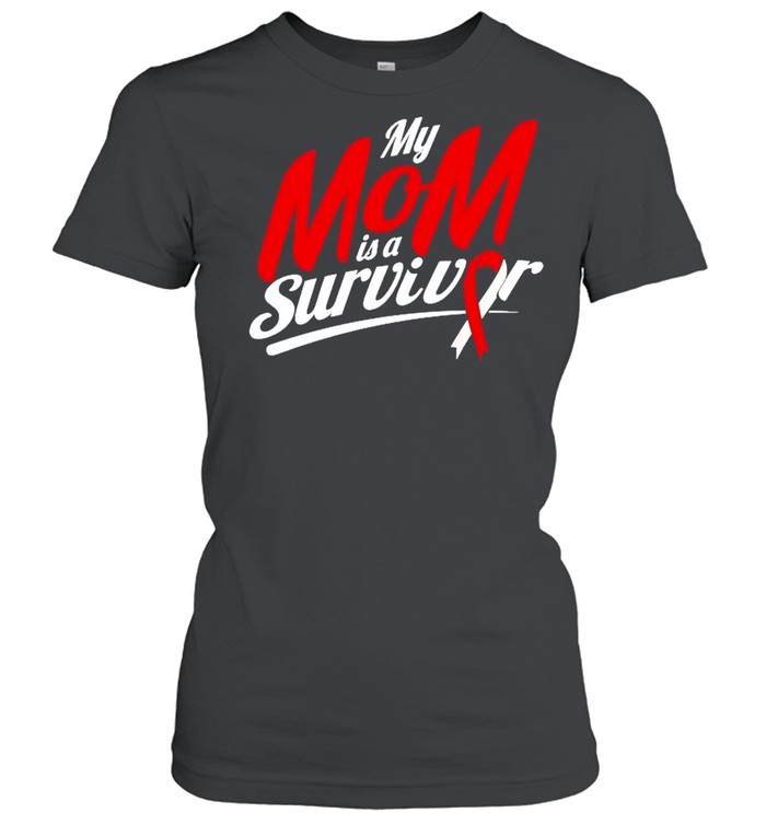 My Mom Is A Survivor Breast Cancer Awesome shirt Classic Women's T-shirt