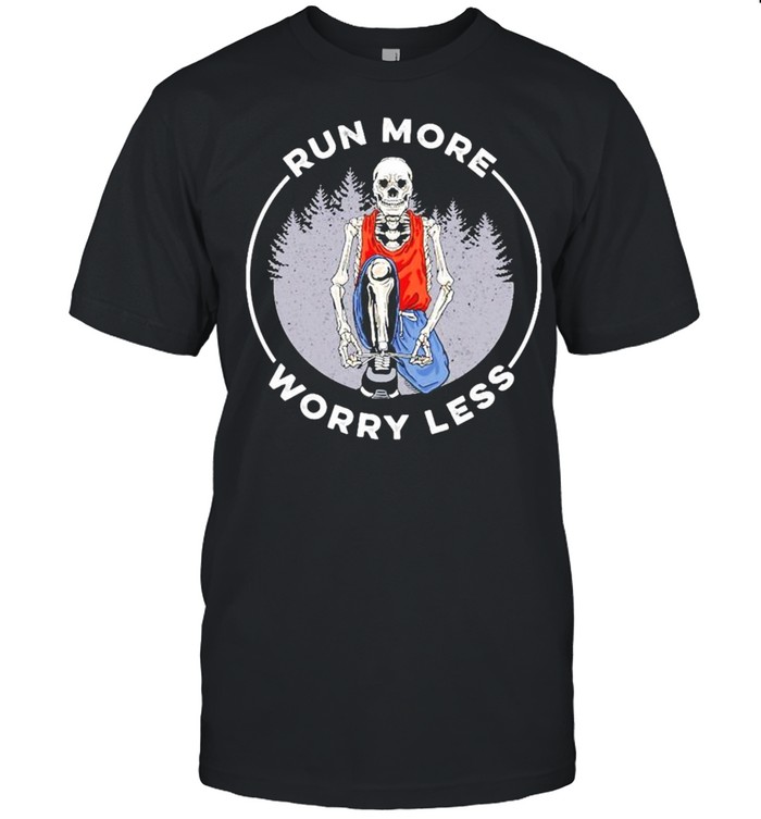 Skeleton Run more worry less shirt Classic Men's T-shirt