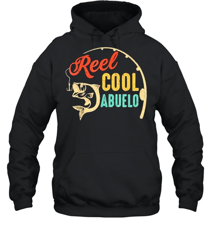Fathers day fishing reel cool abluelo vintage shirt Unisex Hoodie