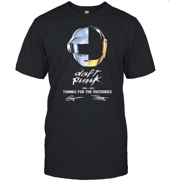 Daft Punk 1993 2021 Thanks For The Memories Signature shirt Classic Men's T-shirt