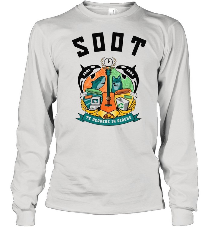 Soot Te Perdre In Ridens Guitar Fish And Dog shirt Long Sleeved T-shirt