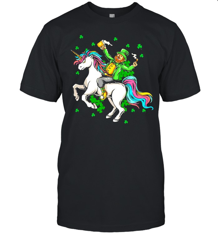 Lepricorn Leprechaun Riding Unicorn Gift For St Patricks Day Shirt