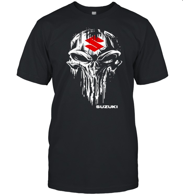 Punisher Skull With Suzuki Car Logo Symbol Shirt