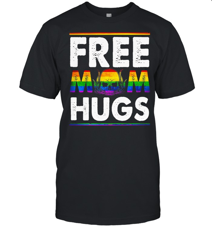 Skull LGBT Free Mom Hugs shirt