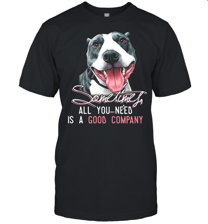 Pitbull Sometimes All You Need Is A Good Company T-shirt