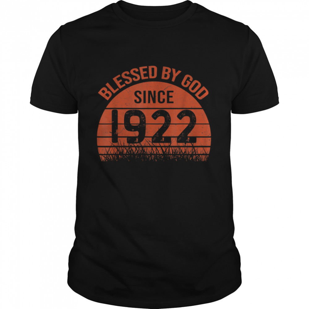 Birthday 365 Blessed By God Since 1922 Vintage Birthday shirt