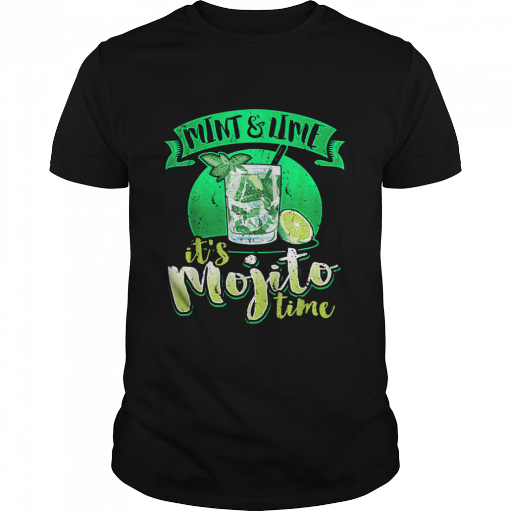 Summer Cocktail Love Mint & Lime It’s Mojito Time shirt Classic Men's T-shirt