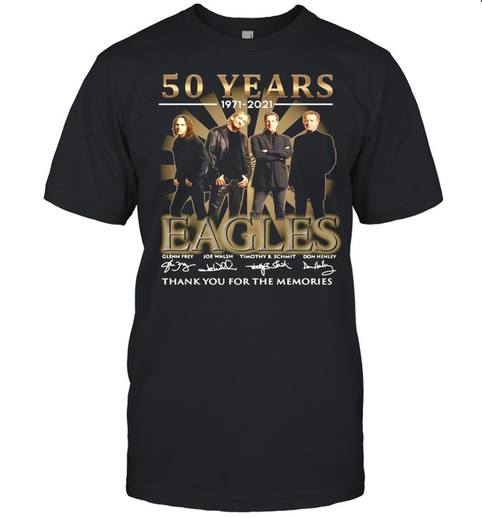 50 Years 1971 2021 Eagles Signatures Thank You For The Memories T-shirt Classic Men's T-shirt
