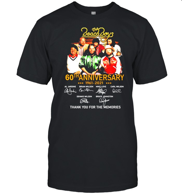 The Beach Boys 60th Anniversary 1961 2021 Signatures Thank You For The Memories  Classic Men's T-shirt