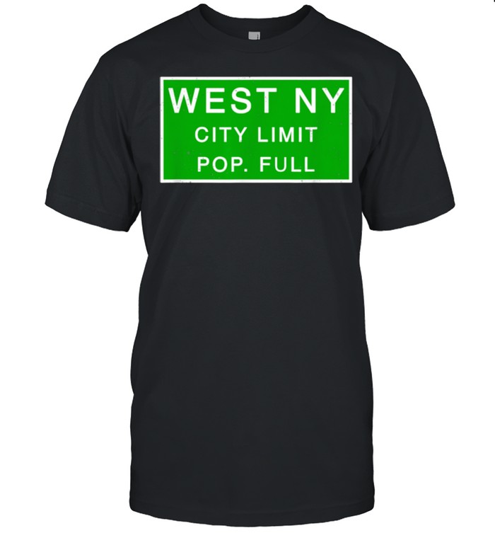 West New York New Jersey Population Full NJ City Sign shirt Classic Men's T-shirt