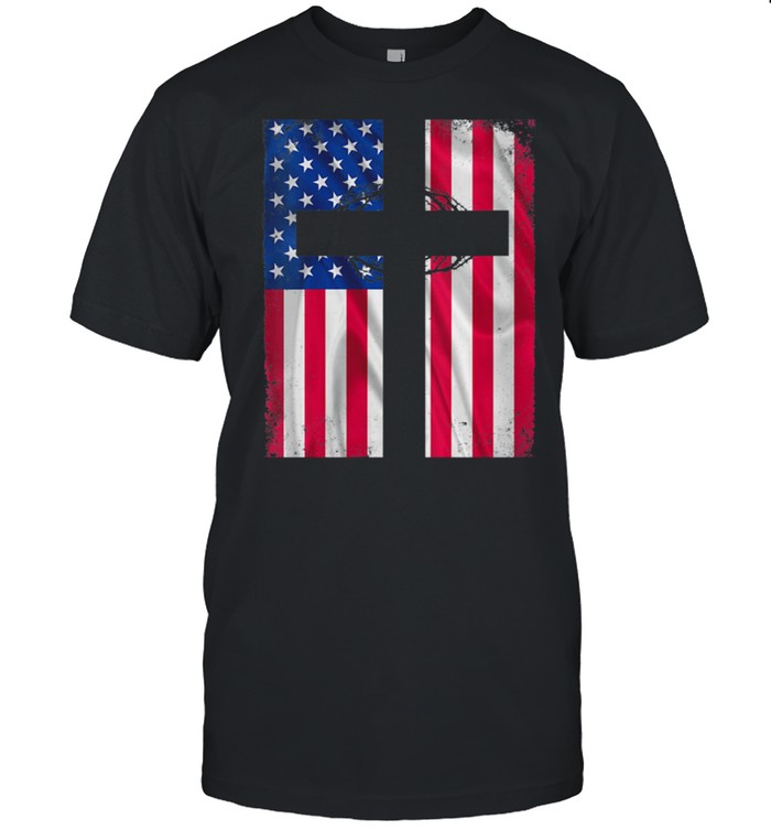 Womens Christian Patriotic American Flag New Christianity shirt Classic Men's T-shirt