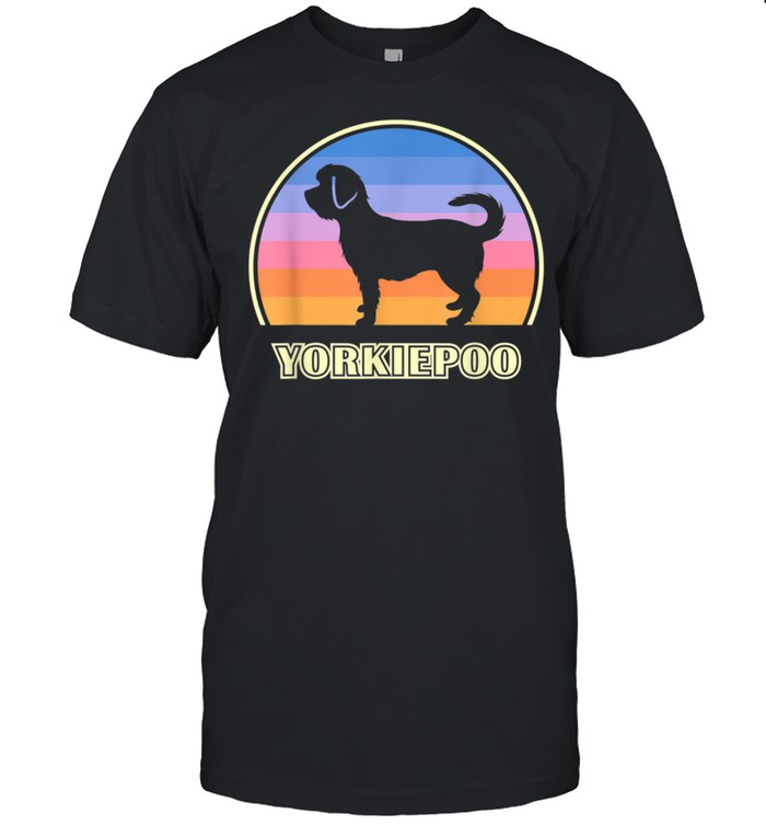 Yorkiepoo Vintage Sunset Dog shirt Classic Men's T-shirt