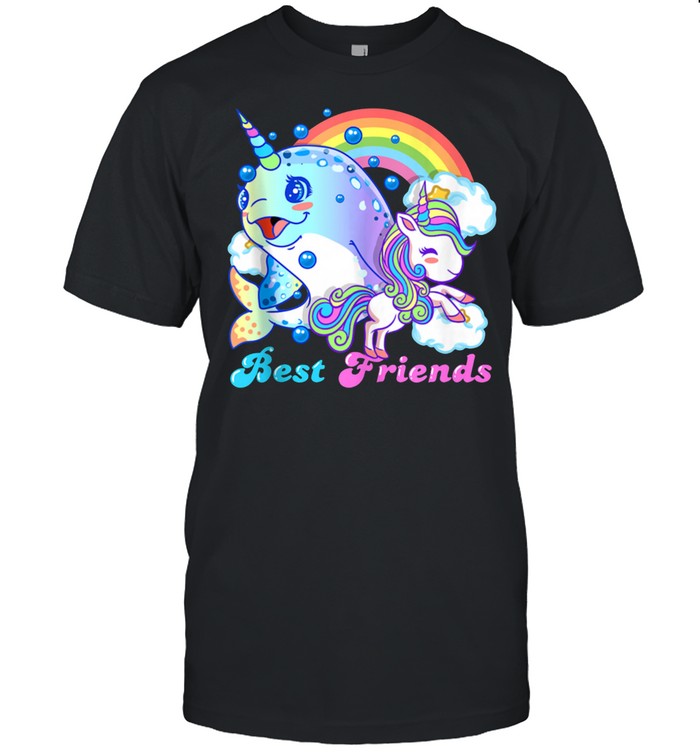 Horned Narwhal And Unicorn Best Friends shirt