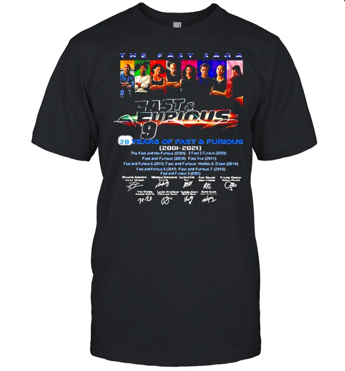 Fast And Furious 20 Years Of 2001 2021 Signature  Classic Men's T-shirt