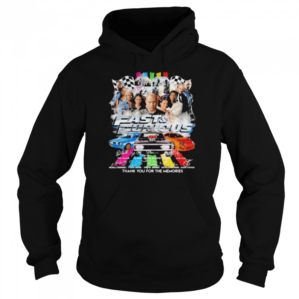 20 Years Fast And Furious Thank You For The Memories Signature Unisex Hoodie