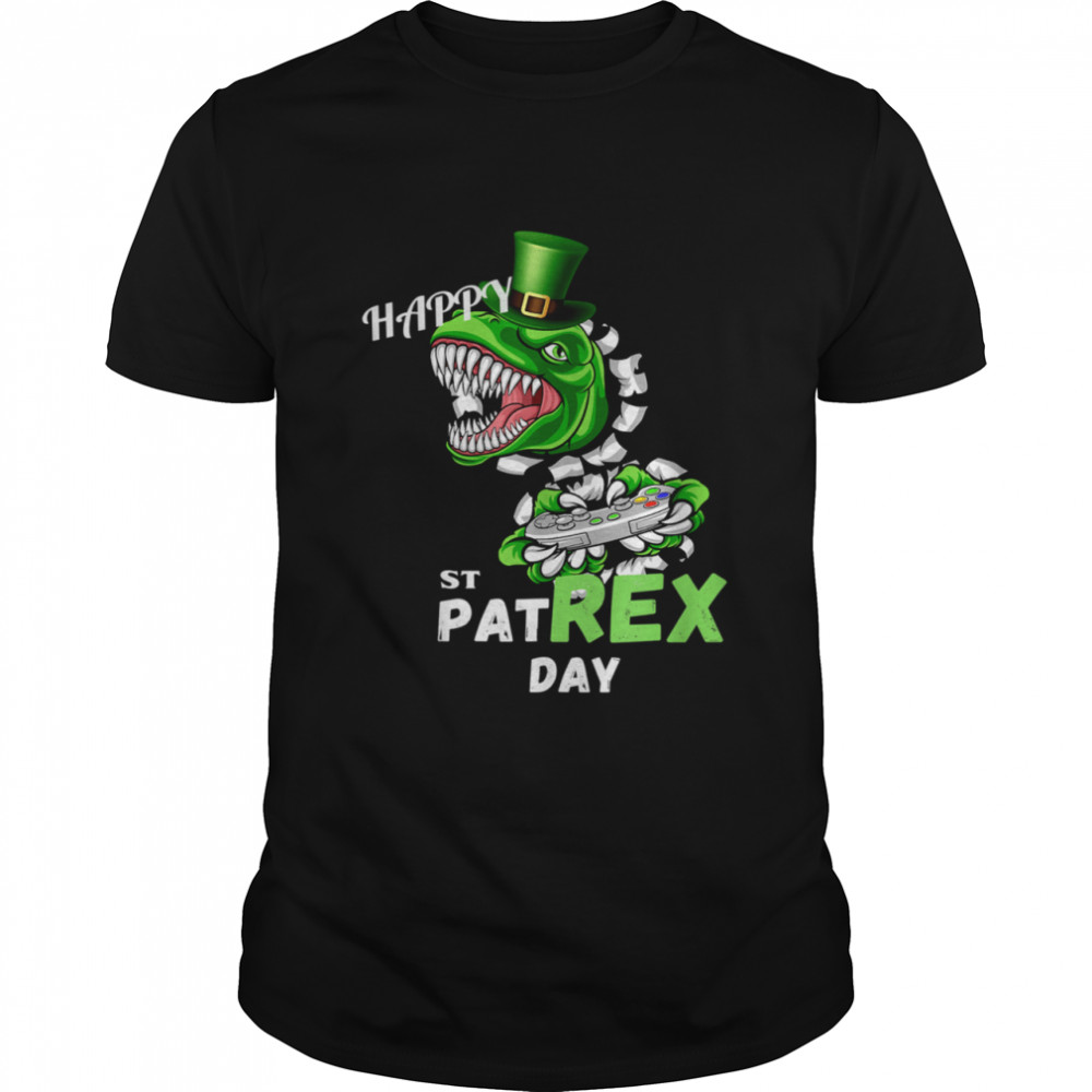 Happy St Pat Trex Day Dino St Patricks Day Toddler Boys shirt