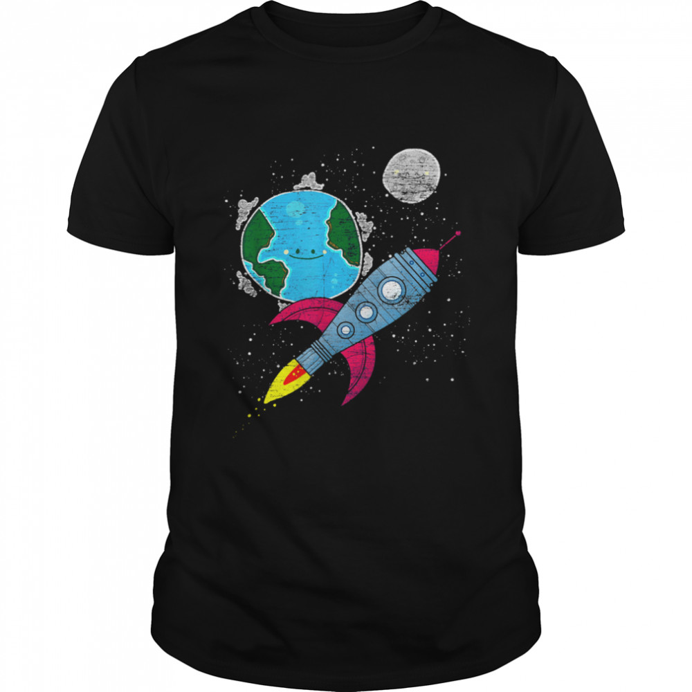 Moon Space Earth Rocket Cosmonaut Junior Astronaut shirt Classic Men's T-shirt