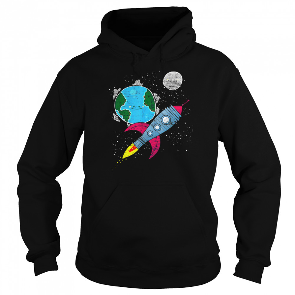 Moon Space Earth Rocket Cosmonaut Junior Astronaut shirt Unisex Hoodie