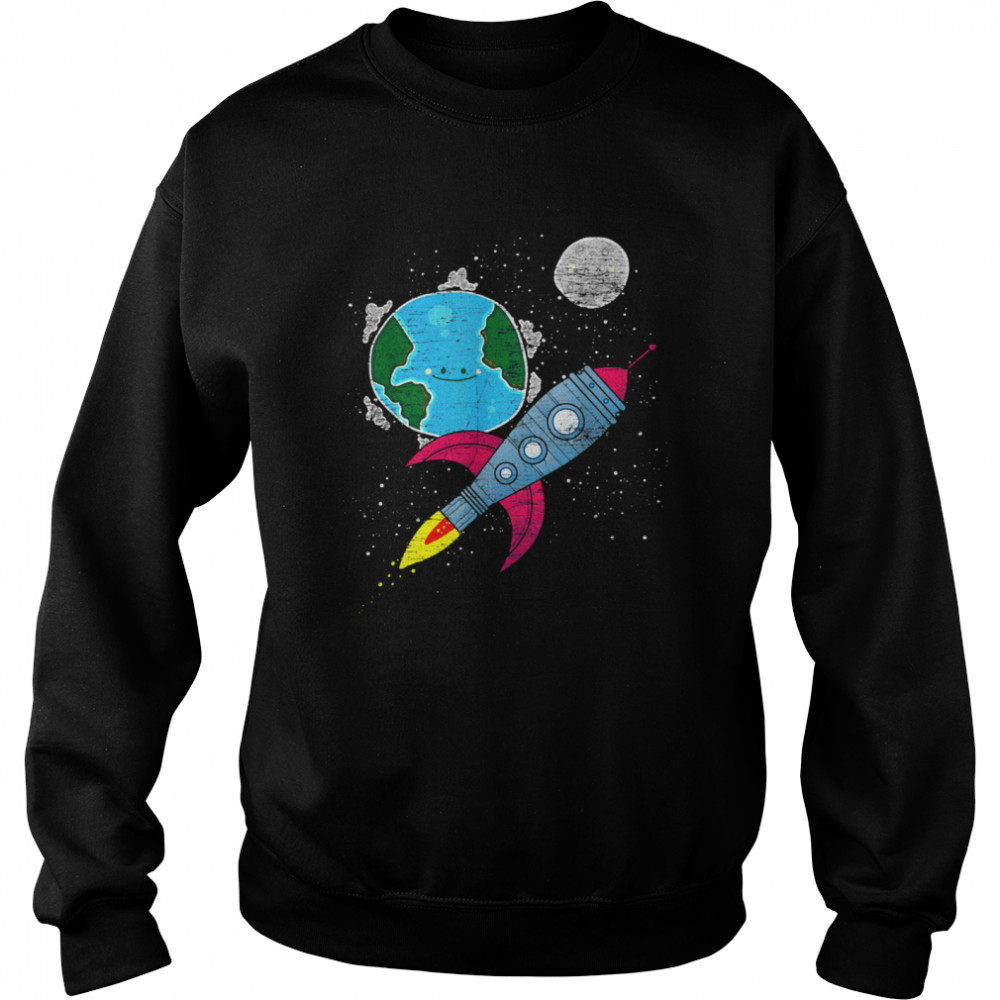 Moon Space Earth Rocket Cosmonaut Junior Astronaut shirt Unisex Sweatshirt