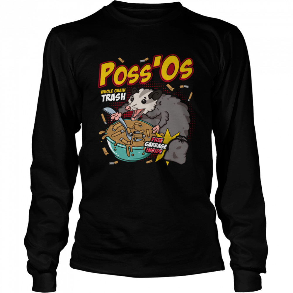 Poss'Os Possum Cereal Box shirt Long Sleeved T-shirt