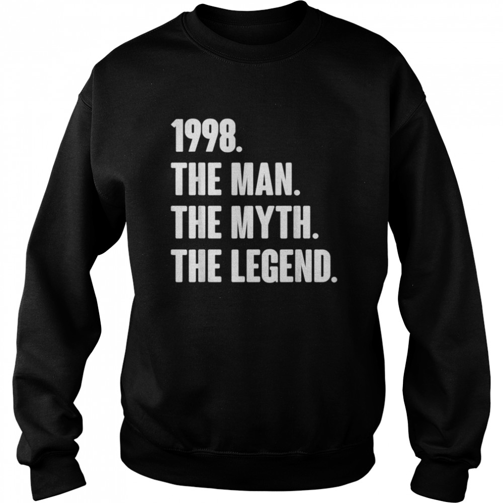 Retro Vintage 23rd 1998 Birthday For 23 Year Old Man shirt Unisex Sweatshirt