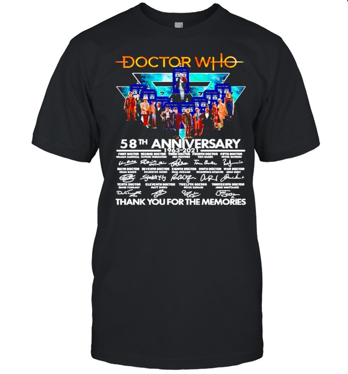 Doctor Who 58th anniversary 1963-2021 signatures shirt Classic Men's T-shirt