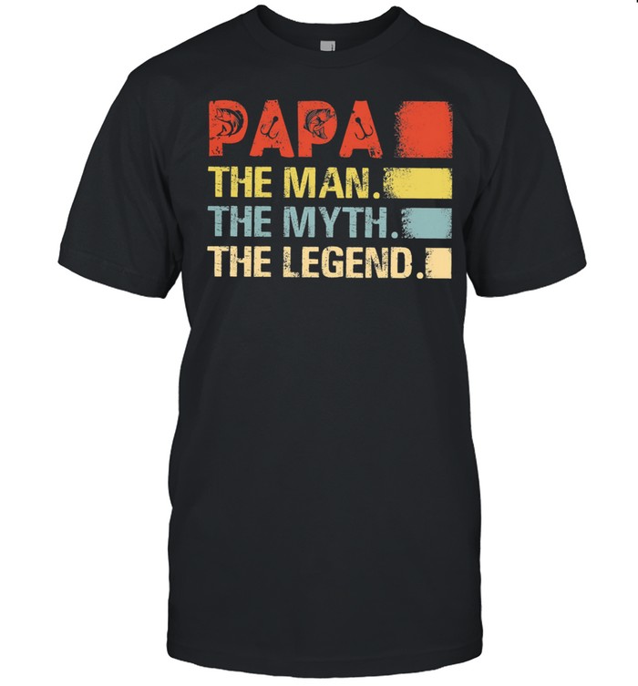 Papa the man the myth the legend vintage shirt Classic Men's T-shirt
