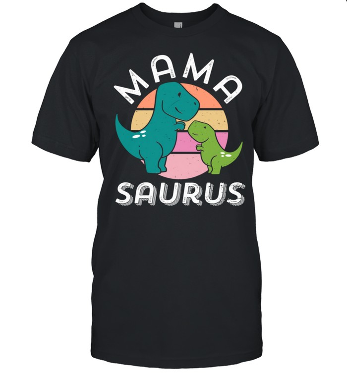 Mamasaurus T Rex Mommy Baby Dinosaur Retro Cute Mother's Day Shirt
