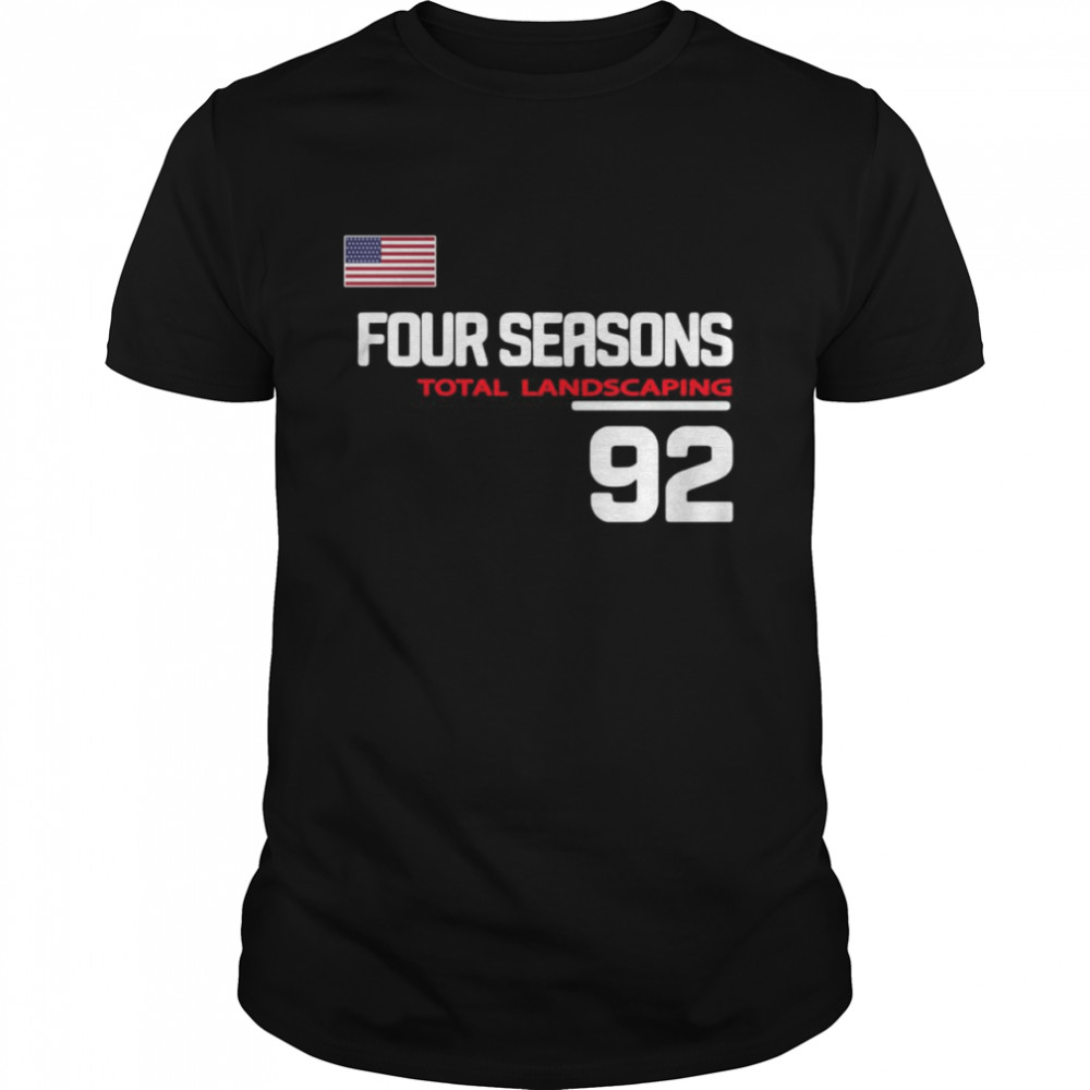 Four Seasons Total Landscaping 92 American Flag Shirt