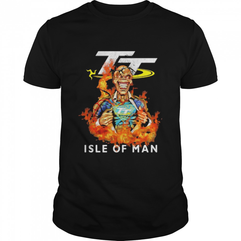 Skull Superman With Logo Isle Of Man Fire Shirt