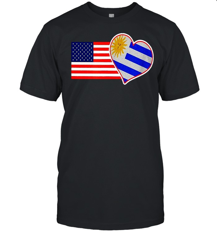 Uruguay And United States USA Flag Shirt