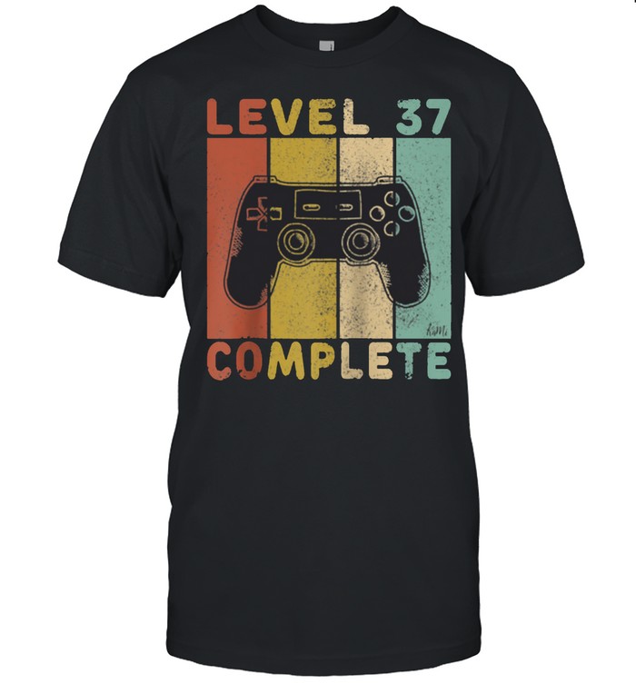 Mens 37th Birthday Shirt Gaming Shirt Level 37 Complete shirt