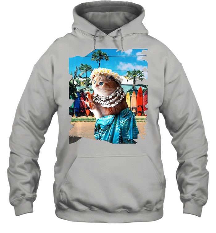 Aloha Hawaiian Cat T-shirt Unisex Hoodie