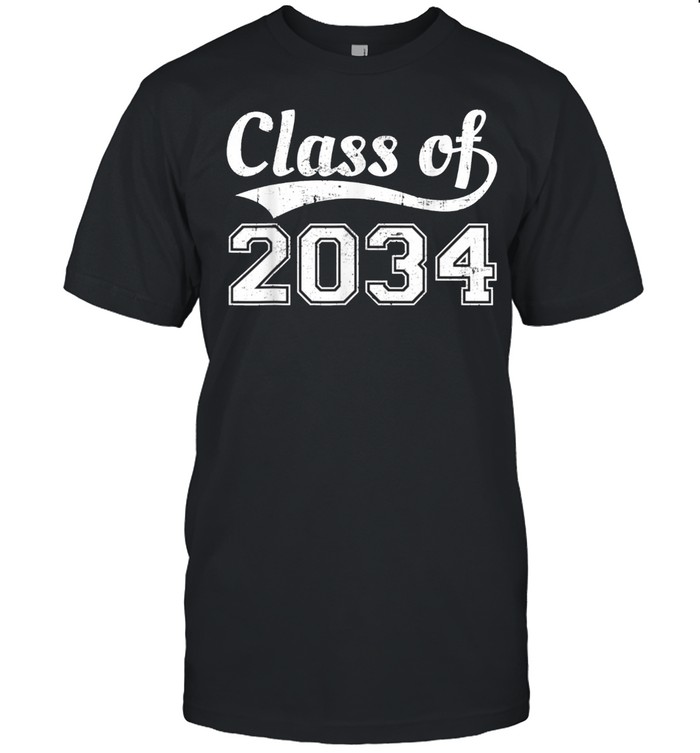 Class of 2034 First Day of Back to School Graduation Vintage Shirt