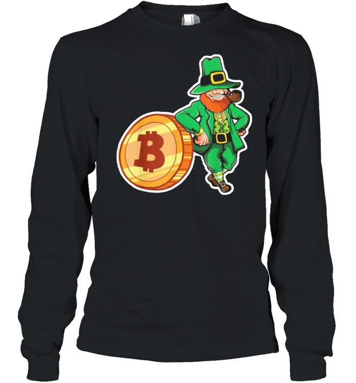 Lucky st patricks day irish bitcoin shirt Long Sleeved T-shirt