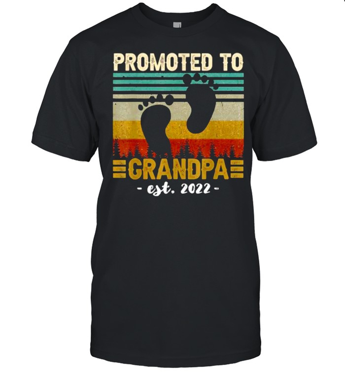 Promoted To Grandpa 2022 Grandfather 2022 Vintage  Classic Men's T-shirt