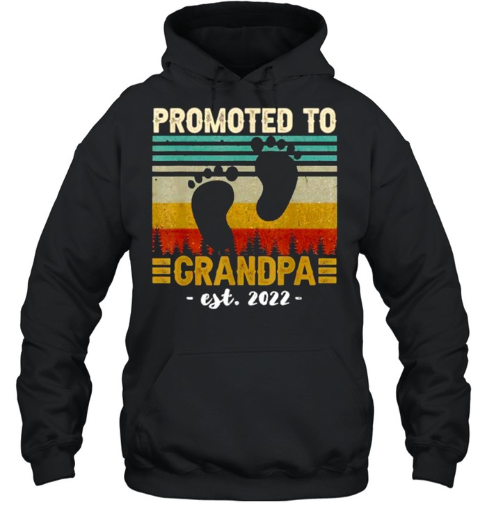 Promoted To Grandpa 2022 Grandfather 2022 Vintage  Unisex Hoodie