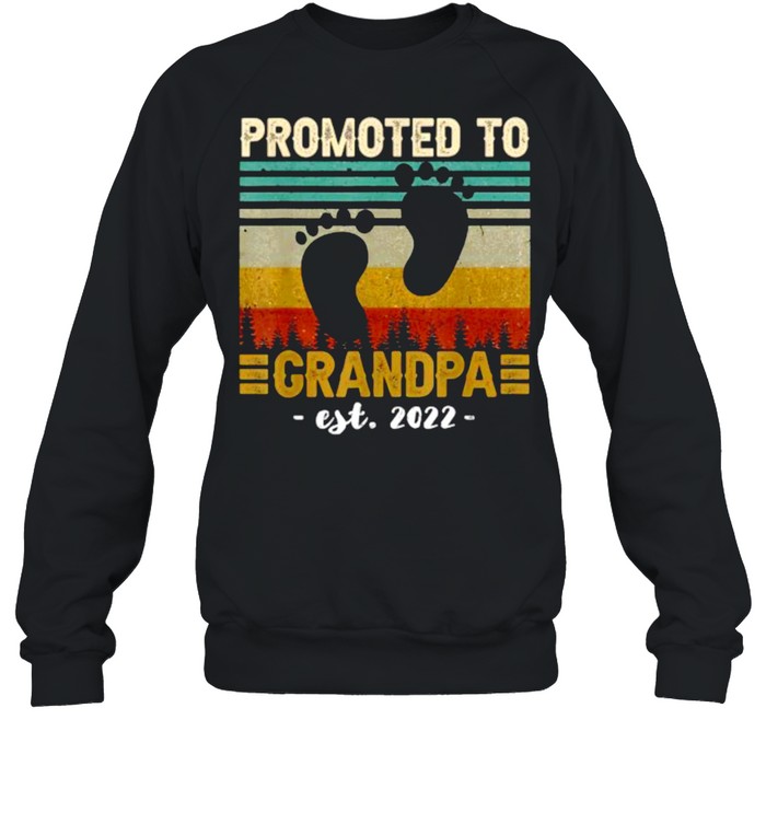 Promoted To Grandpa 2022 Grandfather 2022 Vintage  Unisex Sweatshirt