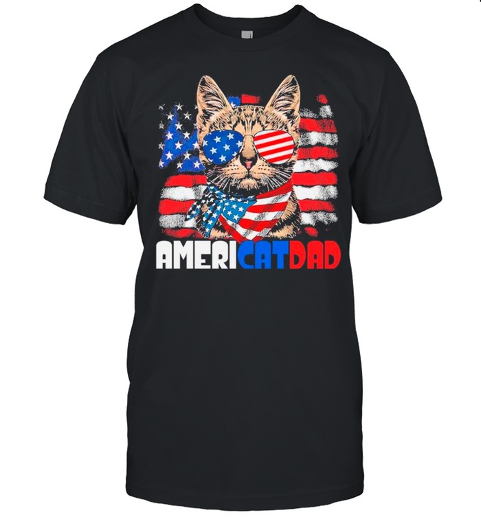 American Flag With Americat Dad shirt