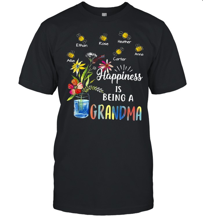 Happiness Is Being Grandma Flower T-shirt